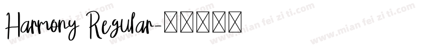 Harmony Regular字体转换